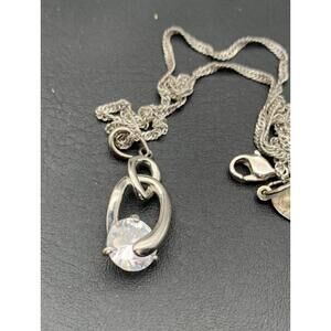 Vintage Eric Andrew Made With Swarovski Crystal Elements Pendant Necklace 17”